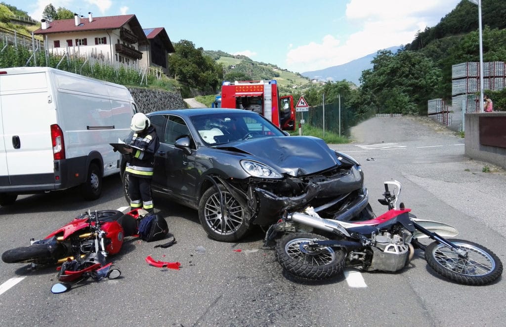 Motorcycle Crash with Car