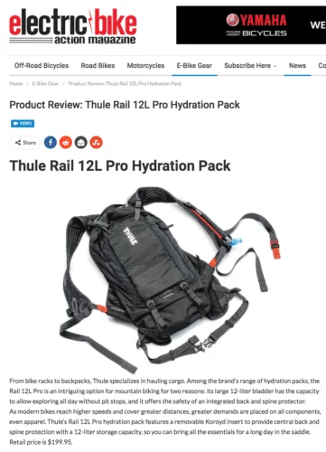 Sac d'hydratation Thule Rail 12L Pro