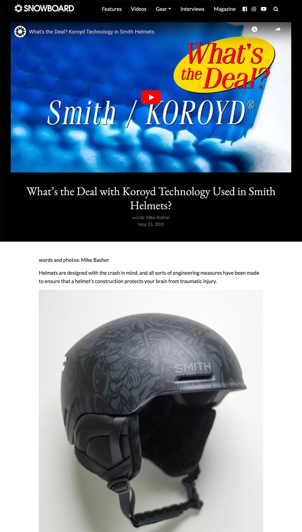 What’s the Deal with Koroyd Technology Used in Smith Helmets?